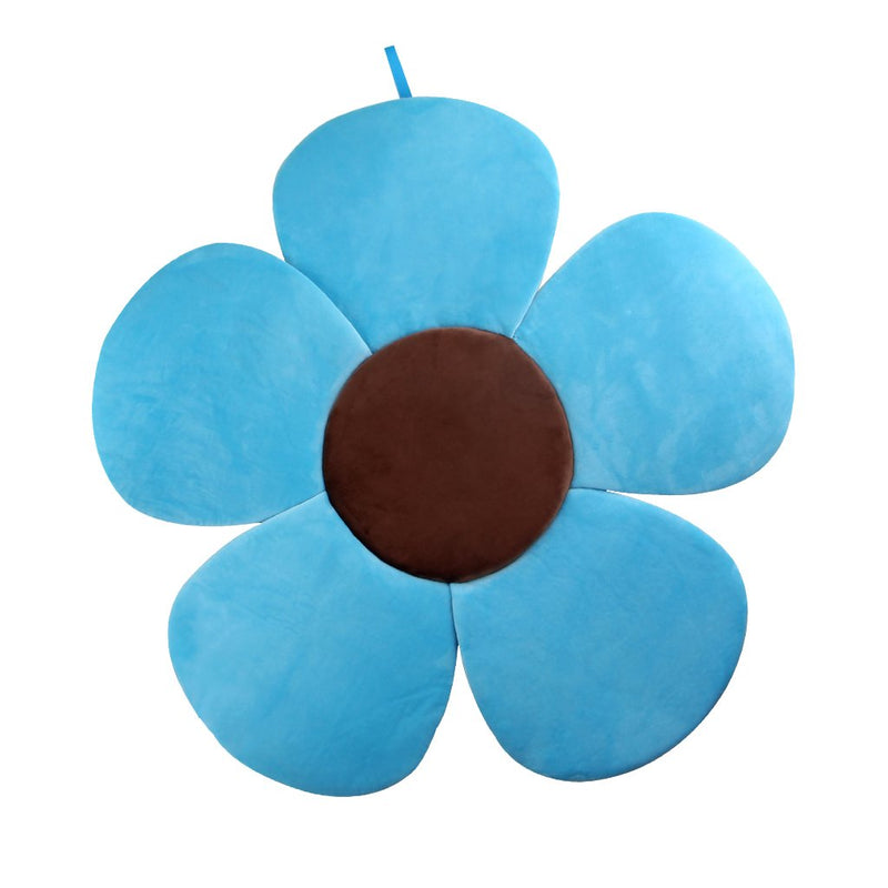 KAKIBLIN Flower Baby Bath Mat, Comfort Baby Bath Pad Infant Bathtub Mat Baby Bath Support Lounger for Newborn 0-6 Months，Blue Blue - NewNest Australia