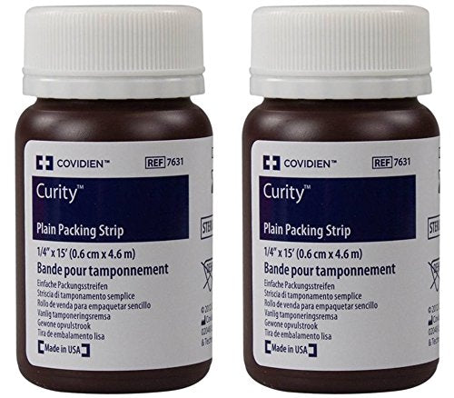 Covidien 7631 Curity Plain Packing Strip, 1/4" x 15 ft. (Pack of 2) - NewNest Australia