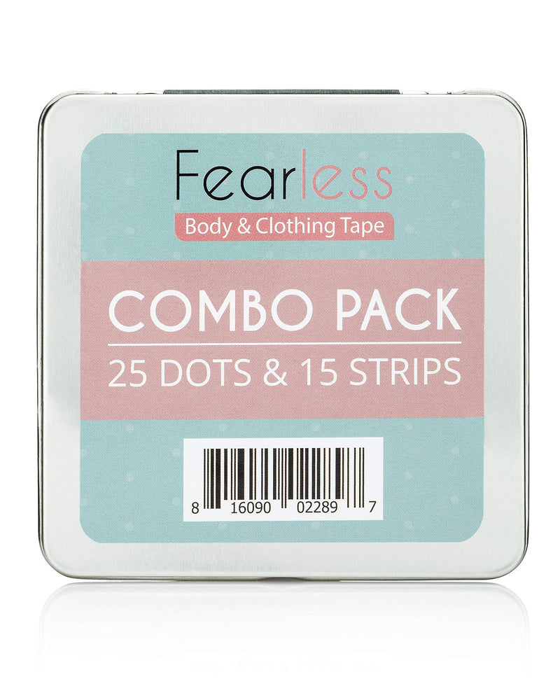 Fearless Double Sided Tape - Combo Pack of Dots and Strips for Fashion, Clothing & Body | All Day Strength & Superior Adhesive Grip Yet Gentle on Skin & Fabrics | Transparent Tape for All Skin Tones - NewNest Australia