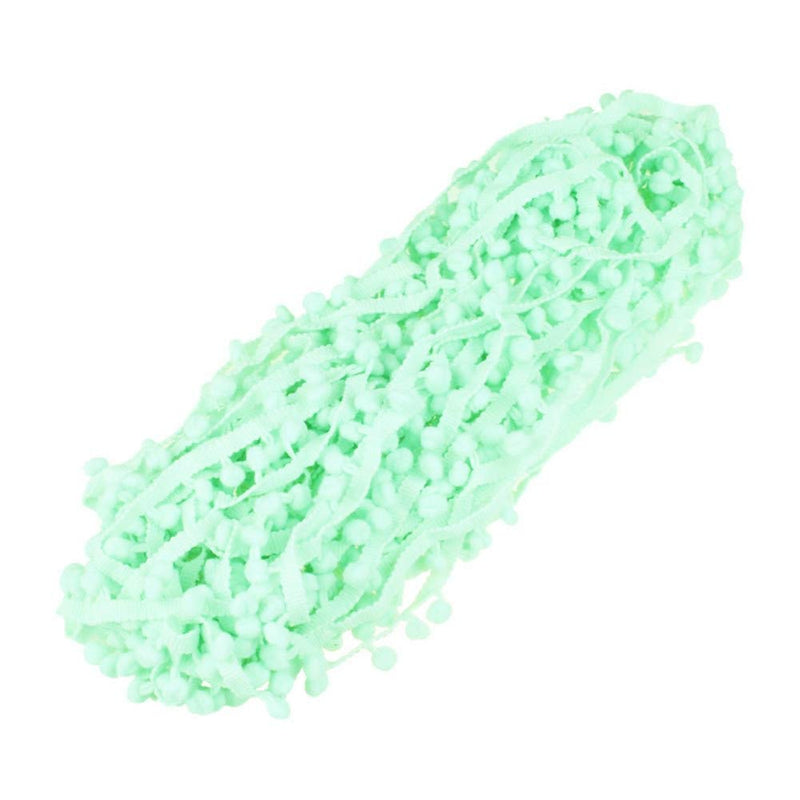 20 Yards Pom Poms Fringe Ball Trim Sewing Ribbon Embroidered Lace Tassel Applique for Clothing Accessories Bedding Quilting Crafts Supplies (Aqua) Aqua - NewNest Australia