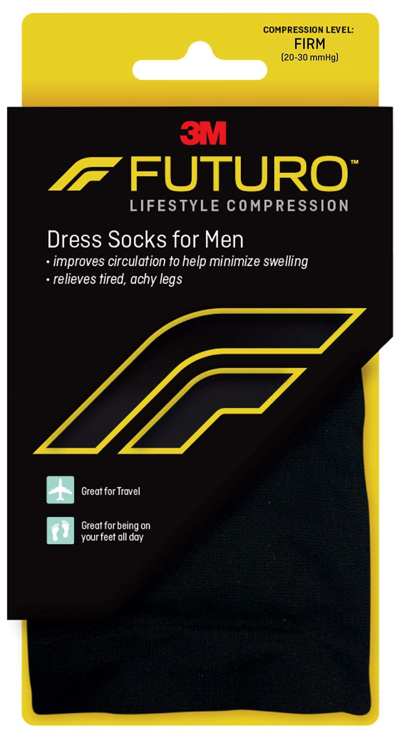 Futuro - MI71035BLEN Dress Socks for Men, Firm Compression, 20-30 mm/Hg, Helps Improve Circulation to Help Minmize Swelling Medium - NewNest Australia