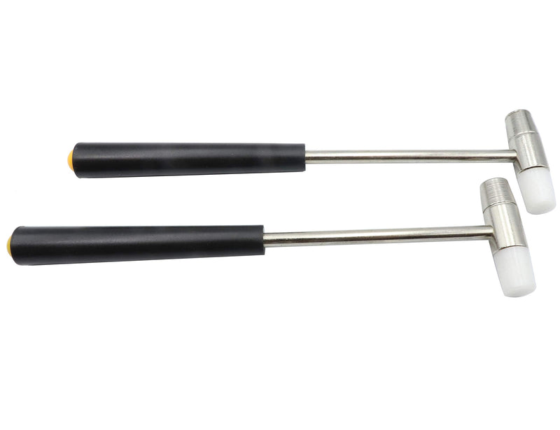 LBY 2-Pack Jewelers Dual Head Hammer, 11mm(.43'') Small Metal Hammer Black Handle Small Plastic Hammer Set, Non Slip Plastic Grip Perfect,for Leather Crafts Jewelry Hammer 11mm(.43'') Black Handle Small Hammer - NewNest Australia