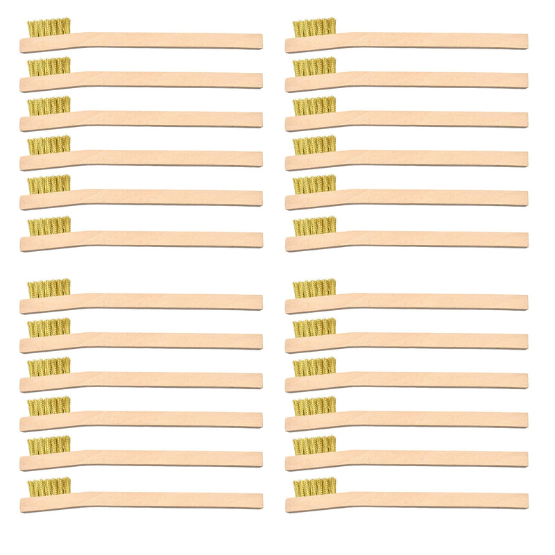 24 Pack Brass Wire Brush Tooth Brushes - NewNest Australia