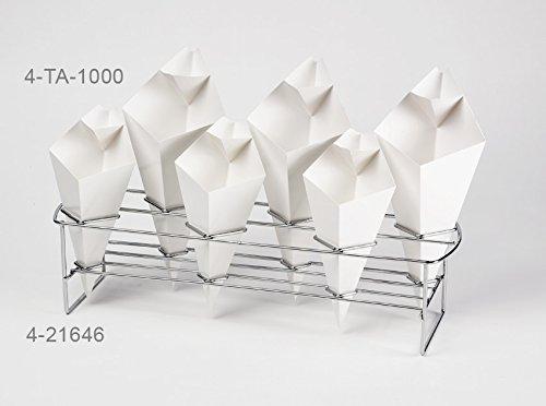 NewNest Australia - 17.75" x 5.5" Chrome Rack for 6 Take Away Cones (Paper Cones Sold Separately), Clipper Mill by GET 4-21646 (Qty,1) 