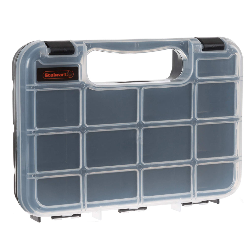 Portable Storage Case with Secure Locks & 14 Small Compartments for Hardware, Screws, Bolts, Nuts, Nails, Beads, Jewelry, Tackle & More by Stalwart Single - NewNest Australia