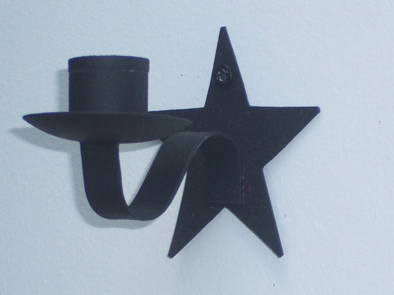 NewNest Australia - Star Wall Sconce Black Candle Holder, 3.5 Inches Long 