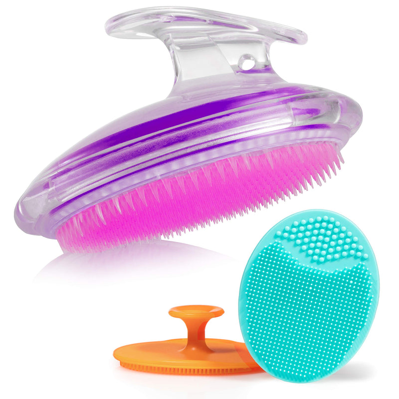 Exfoliating Brush For Razor Bumps and Ingrown Hair Treatment, Silicone Face Scrubbers, Face and Body Exfoliator Set - Perfect for Dry Brushing, by Dylonic - NewNest Australia