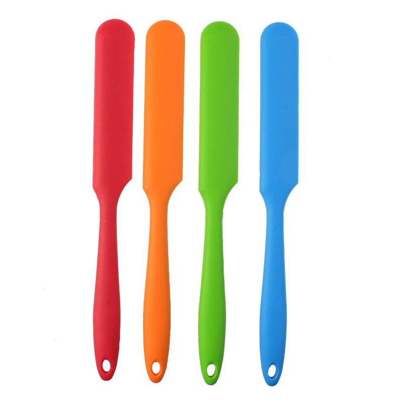 NewNest Australia - 4pcs Silicone Spatula Set Heat Resistant Cake Cream Butter Spatulas Mixing Batter Scraper Non-Stick Flexible Baking Cooking Tool 4 Colors Multicolor 