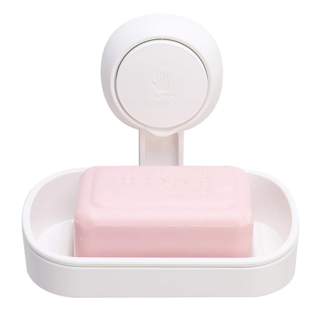 TAILI Suction Cup Soap Dish Powerful Vacuum Suction Soap Holder, Strong Sponge Holder for Shower, Bathroom, Tub and Kitchen Sink, Drill-Free, Removable - NewNest Australia