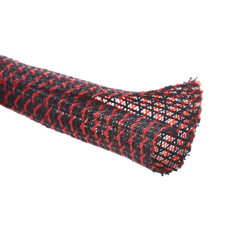 Alex Tech 25ft - 1/2 inch Cord Protector Wire Loom Tubing Cable Sleeve Split Sleeving For USB Cable Power Cord Audio Video Cable – Protect Cat From Chewing Cords - Blackred 1/2"-25ft - NewNest Australia