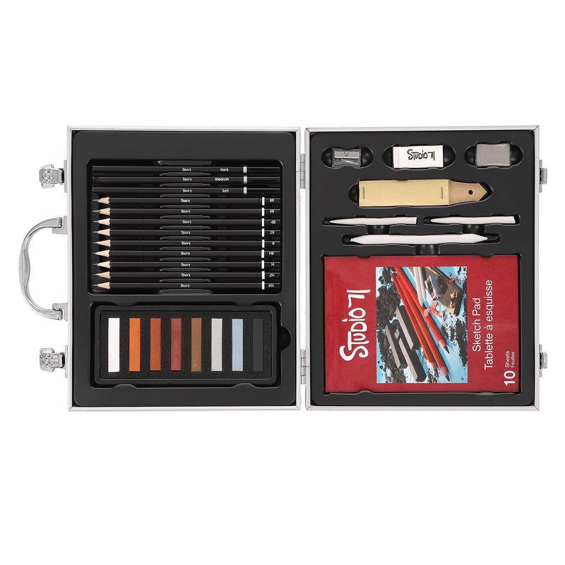 Darice Studio 71 Portable Sketching Art Set, 29 Pieces 28-Piece Sketching Art Set - NewNest Australia