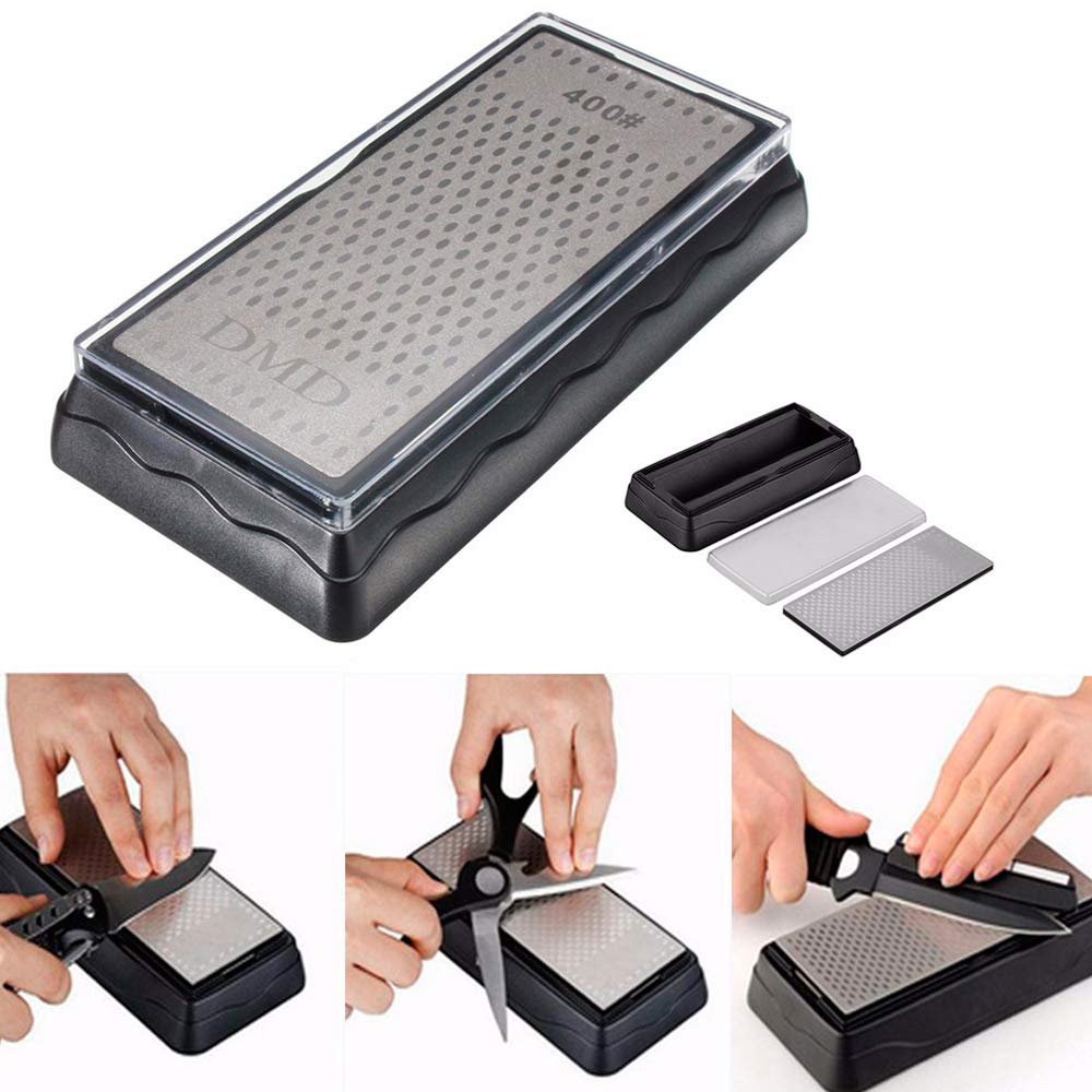 Double-Sided Diamond Sharpening Plate ,400/1000 Grit Knife Sharpener Stone, 150x63mm Honeycomb Surface Outdoor Kitchen Grinding Tool-Kalolary 400/1000 Grit Sharpening Plate - NewNest Australia