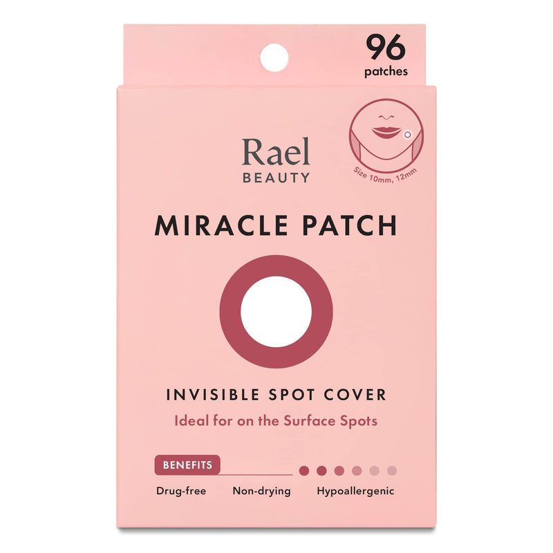 Rael Miracle Invisible Spot Cover - Hydrocolloid, Acne Pimple Absorbing Cover, Blemish Spot, Skin Care, Facial Stickers, 2 Sizes (96 Count) - NewNest Australia