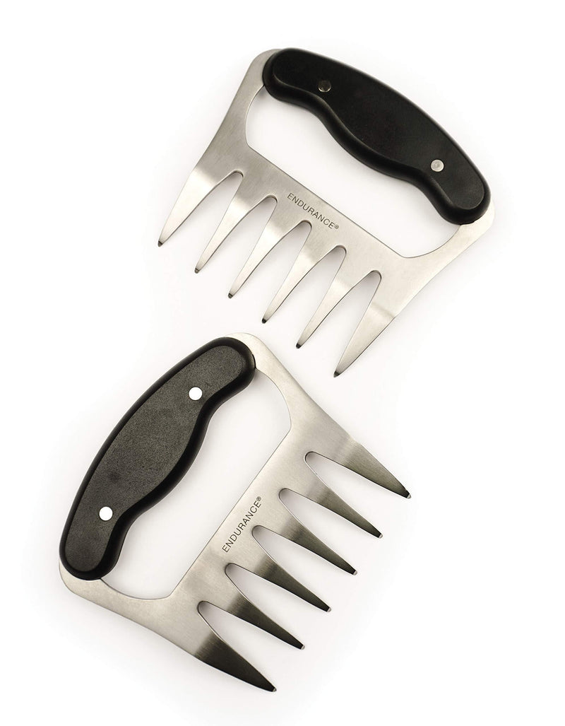 RSVP International Endurance Stainless Steel Meat Shredders, Set of 2 | Shred Meats, Toss Salads, & More | Contoured Handles with Easy Grip | Dishwasher Safe - NewNest Australia