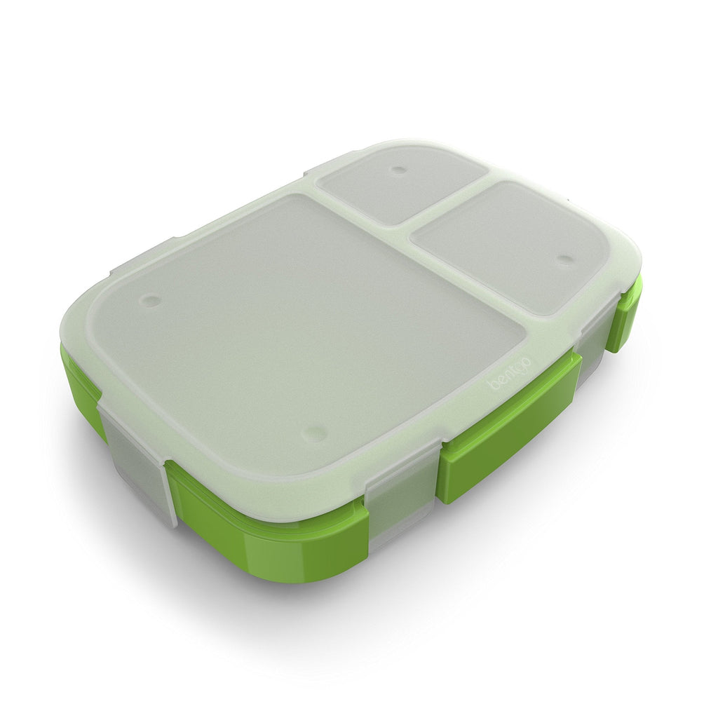 NewNest Australia - Bentgo Fresh Tray (Green) with Transparent Cover - Reusable, BPA-Free, 4-Compartment Meal Prep Container with Built-In Portion Control for Healthy At-Home Meals and On-the-Go Lunches Green 