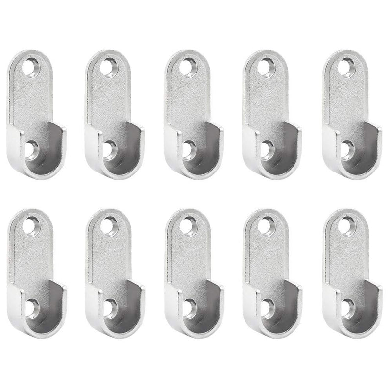 BTMB Oval Closet Rod End Supports Flanges Socket for 15x30mm Rods Pack of 10 - NewNest Australia
