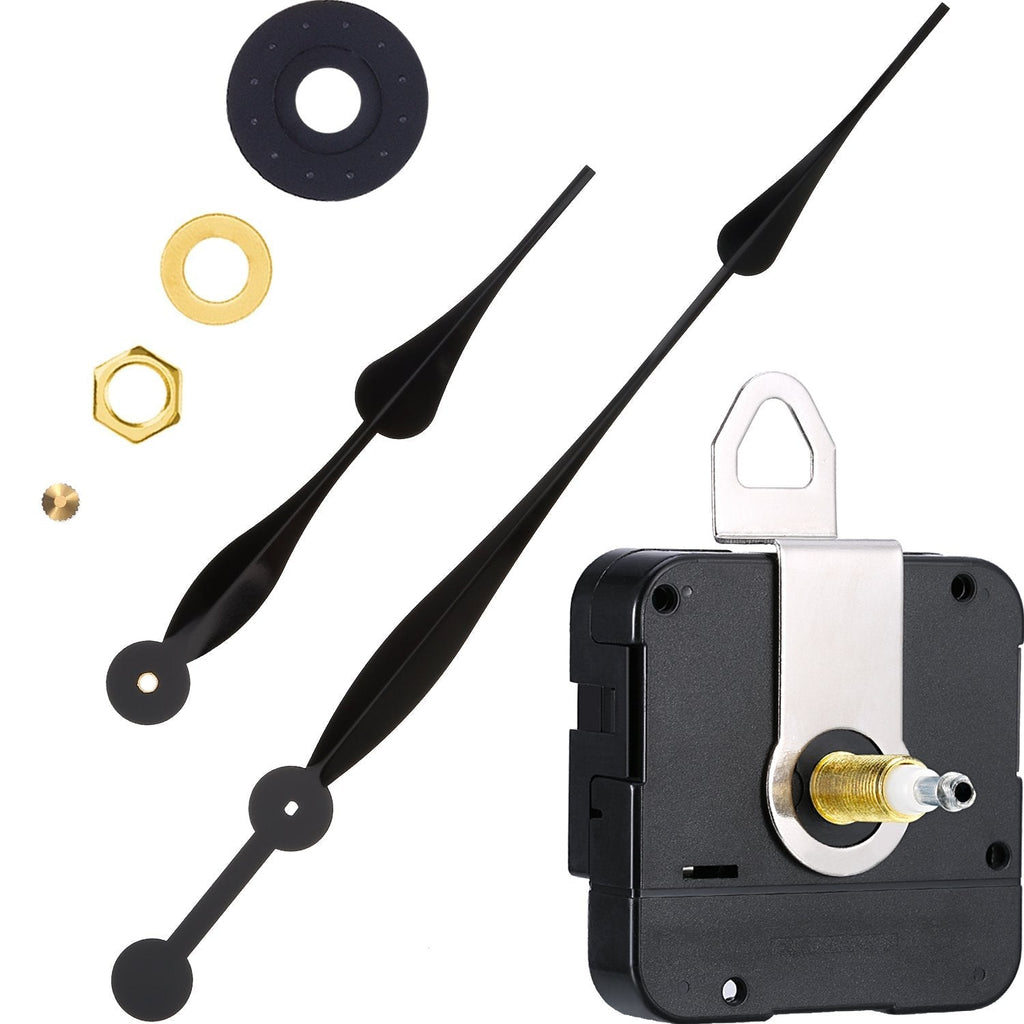 High Torque Quartz Clock Movement Clock Replacement Mechanism with 12 Inch Long Spade Hands for DIY Clock (Black, Shaft Length 1-1/5 inches/ 31 mm Shaft Length) Black Shaft Length 1-1/ 5 inches/ 31 mm Shaft Length - NewNest Australia