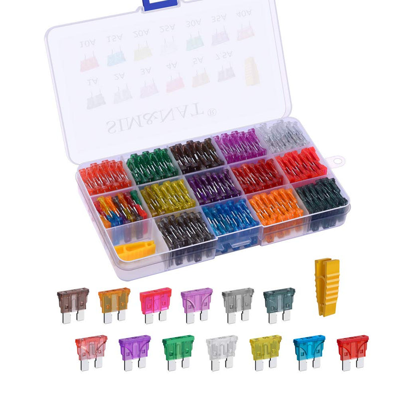 130PCS Standard Blade Car Fuse Assortment, SIM&NAT 1A 2A 3A 4A 5A 7.5A 10A 15A 20A 25A 30A 35A 40A Auto Medium Blade Fuses Kit - ATC/APR/ATO/ATS Automotive Fuse Assortment - NewNest Australia