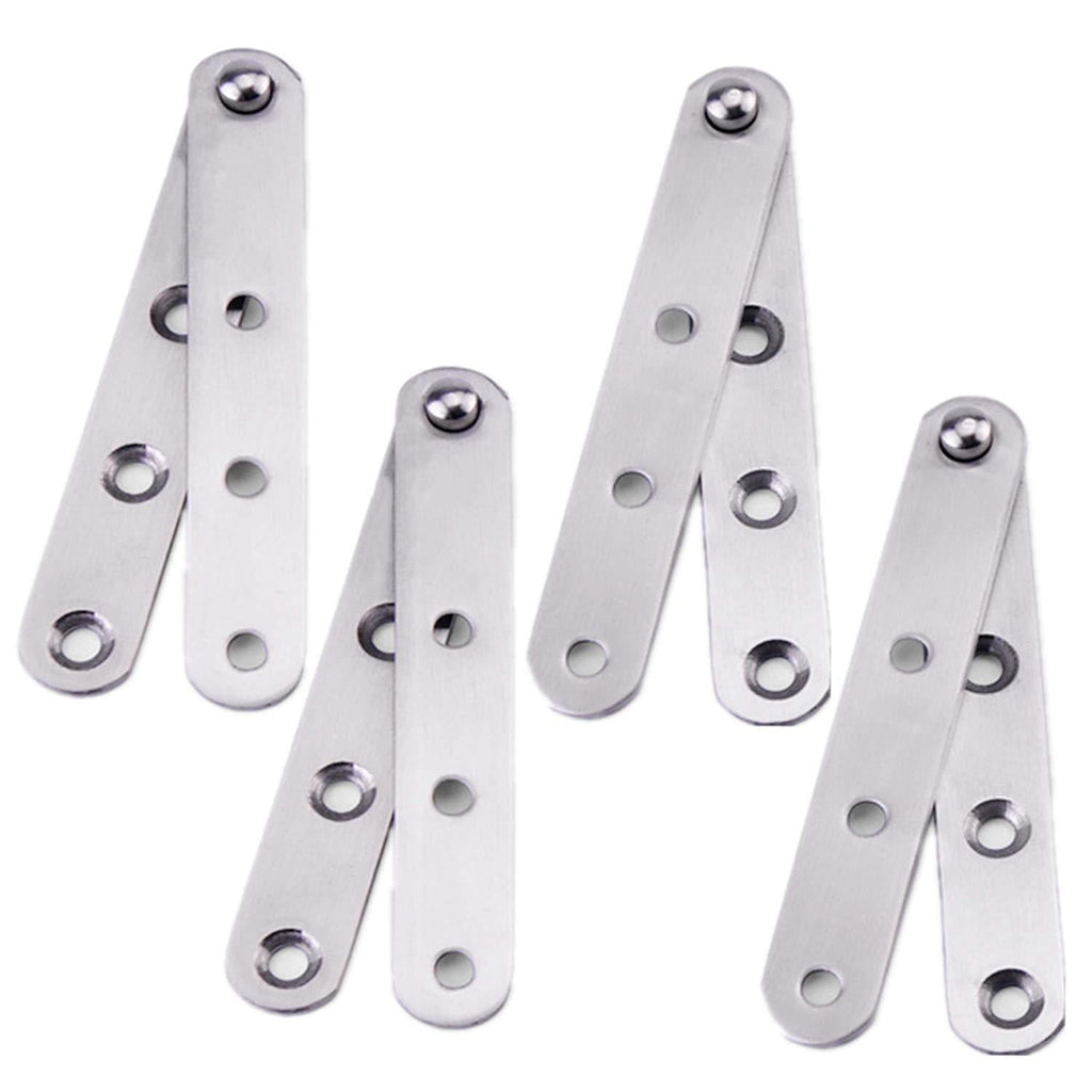 Gizhome 4 Pack 360 Degree Rotatable Door Pivot Hinges, Stainless Steel Drawer Window Door Fittings - 100 mm/3.94 in 4pack - NewNest Australia