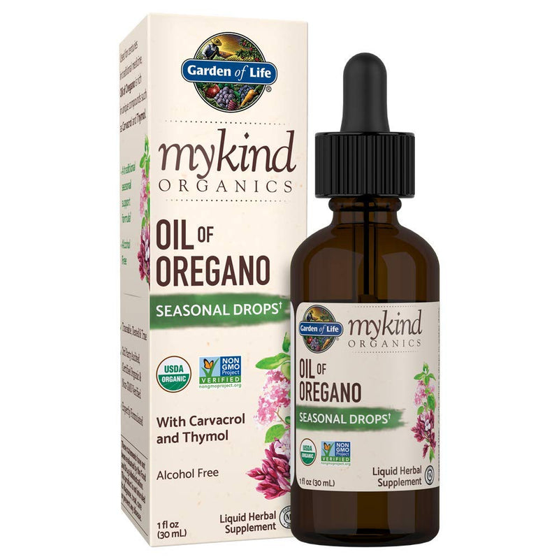 Garden of Life mykind Organics Oil of Oregano Seasonal Drops 1 fl oz (30 mL) Liquid, Concentrated Plant Based Immune Support - Alcohol Free, Organic, Non-GMO, Vegan & Gluten Free Herbal Supplements - NewNest Australia