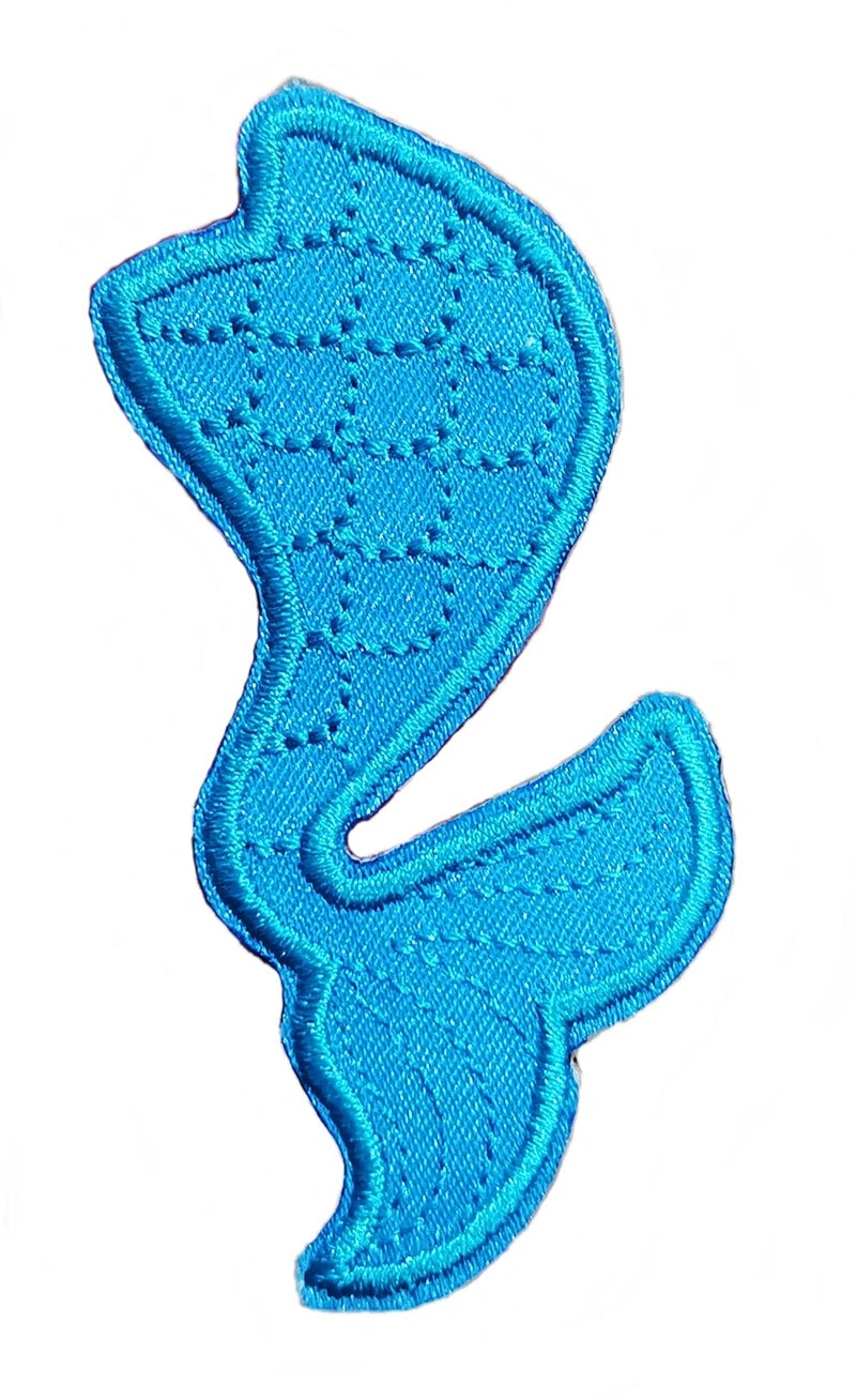 Nipitshop Patches Beautiful Blue Little Mermaid Tail Cartoon Kids Patch Embroidered Iron On Patch for Clothes Backpacks T-Shirt Jeans Skirt Vests Scarf Hat Bag - NewNest Australia