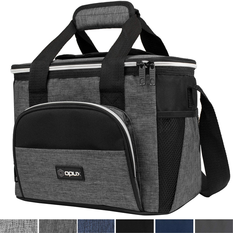 NewNest Australia - OPUX Insulated Collapsible Soft Cooler 9 Quart | Lunch Bag for Men, Small Travel Cooler for Camping, Family, BBQ, Picnic, Beach, Car, Soft-Sided Leakproof Lunch Box for Work | Fits 16 Cans (Charcoal) Charcoal 