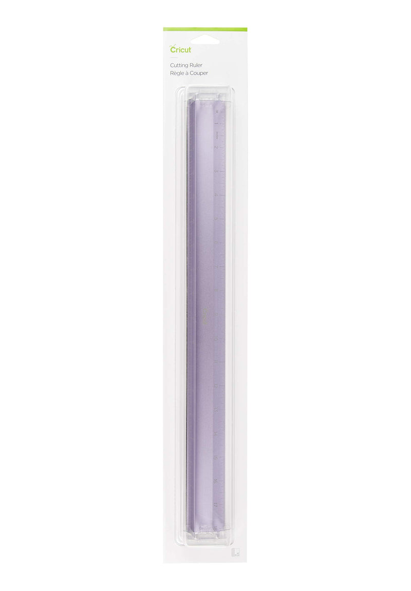 Cricut Metal Ruler - Safety Cutting Ruler for Use with Rotary Cutters, Cricut TrueControl knife, Xacto knife - Great For Quilting, Scrapbooking, Crafting and Paper Cutting - 18", [Lilac] - NewNest Australia