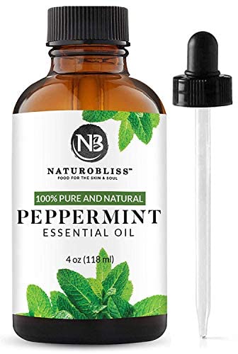 NaturoBliss Peppermint Essential Oil, 100% Pure and Natural Therapeutic Grade, Premium Quality Peppermint Oil, 4 fl. Oz - Perfect for Aromatherapy and Relaxation - NewNest Australia