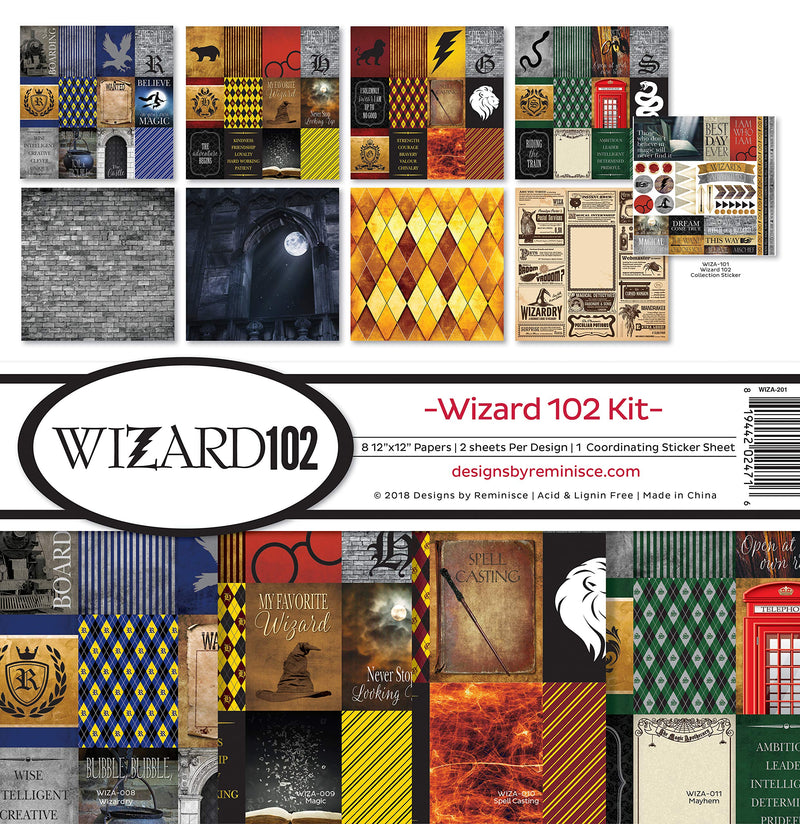 Reminisce (REMBC) Wizard 102 Scrapbook Collection Kit, 12-x-12-Inch, Multi Color Palette - NewNest Australia