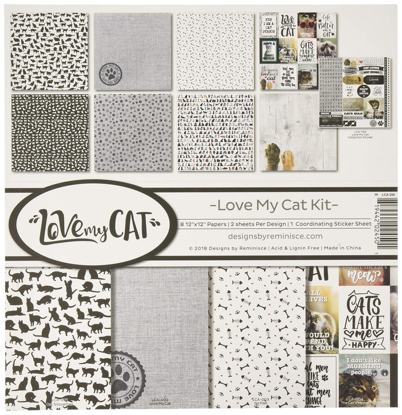 Reminisce (REMBC) Love My Cat Scrapbook Collection Kit, Multi Color Palette - NewNest Australia