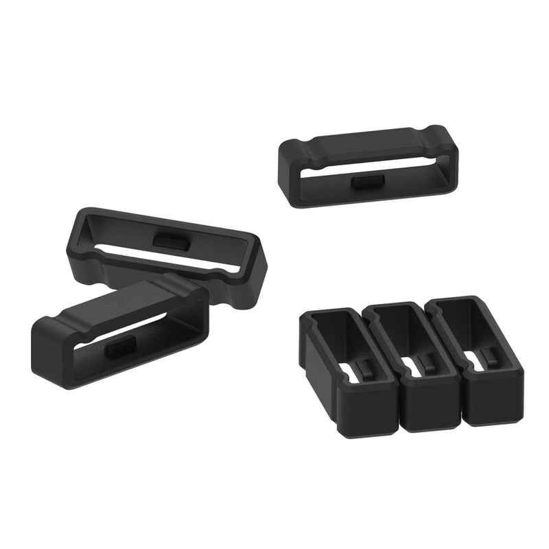 Replacement Fastener Ring for Garmin Fenix 3/Fenix 3 HR/Fenix 3 Sapphire/Fenix 5X/Fenix 5X Plus/Fenix 6X&6X Pro/Fenix 7X Solar/Descent Mk1/Quatix 3/Tactix Bravo Silicone Band Keeper Security Loop(Black-26mm) Black - NewNest Australia