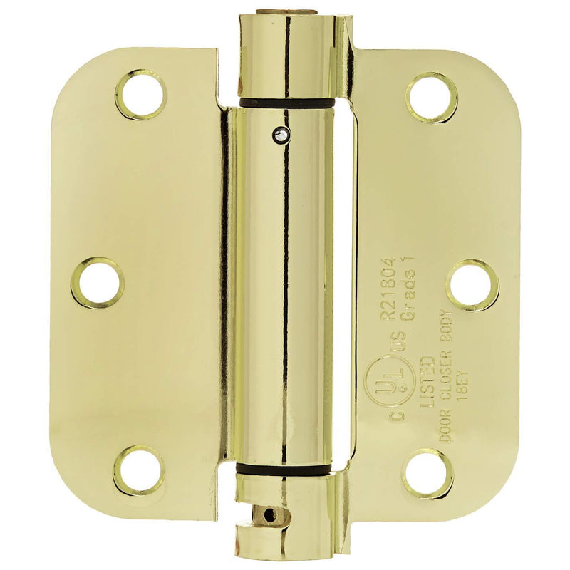 Amazon Basics Self-Closing Door Hinge, 3.5 Inch x 3.5 Inch, 1 Piece, Polished Brass - NewNest Australia