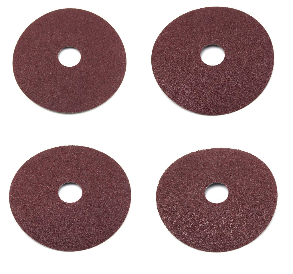 Elitexion Aluminum Oxide Resin Fiber Discs, 100 Grit, 60 Grit, 50 Grit, 40 Grit, 4.5 inches Diameter x 7/8 inch Arbor Hole, Pack of 20 - NewNest Australia