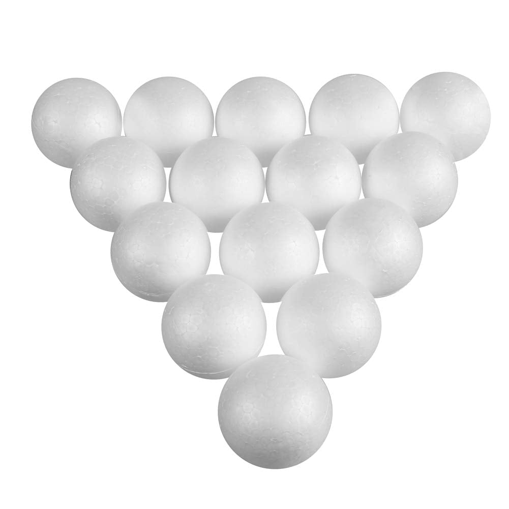 CCINEE White Foam Balls 7cm Styrofoam Balls for DIY Crafts Projects Chritmas Ornaments, Pack of 15 7cm foam balls - NewNest Australia