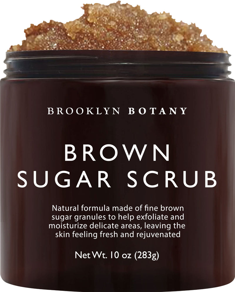 Brooklyn Botany Brown Sugar Body Scrub - Moisturizing and Exfoliating Body, Face, Hand, Foot Scrub - Fights Acne Scars, Stretch Marks, Fine Lines & Wrinkles, Great Gifts For Women & Men - 10.5 oz 10 Ounce (Pack of 1) Jar - NewNest Australia
