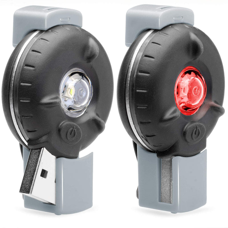 Delta Cycle & Home Safety Light 2-Pack for Night Walking Running Black/Grey & Red (Rear) - NewNest Australia