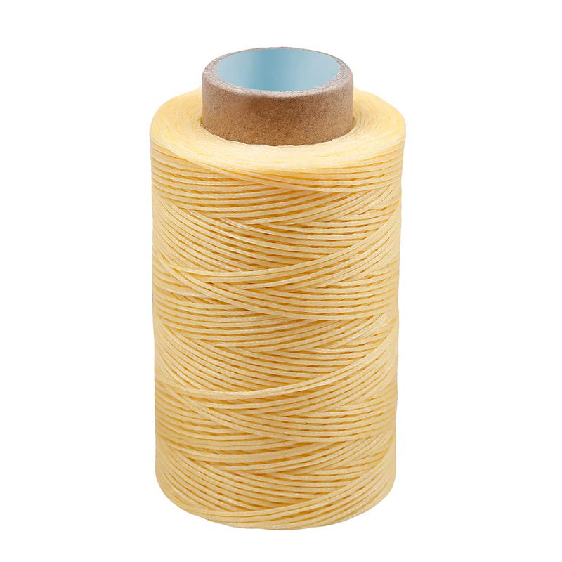 Colorful 284Yards Leather Sewing Waxed Thread-Practical Long Stitching Thread for Leather Craft DIY/Bookbinding/Shoe Repairing/Leather Projects Apricot - NewNest Australia