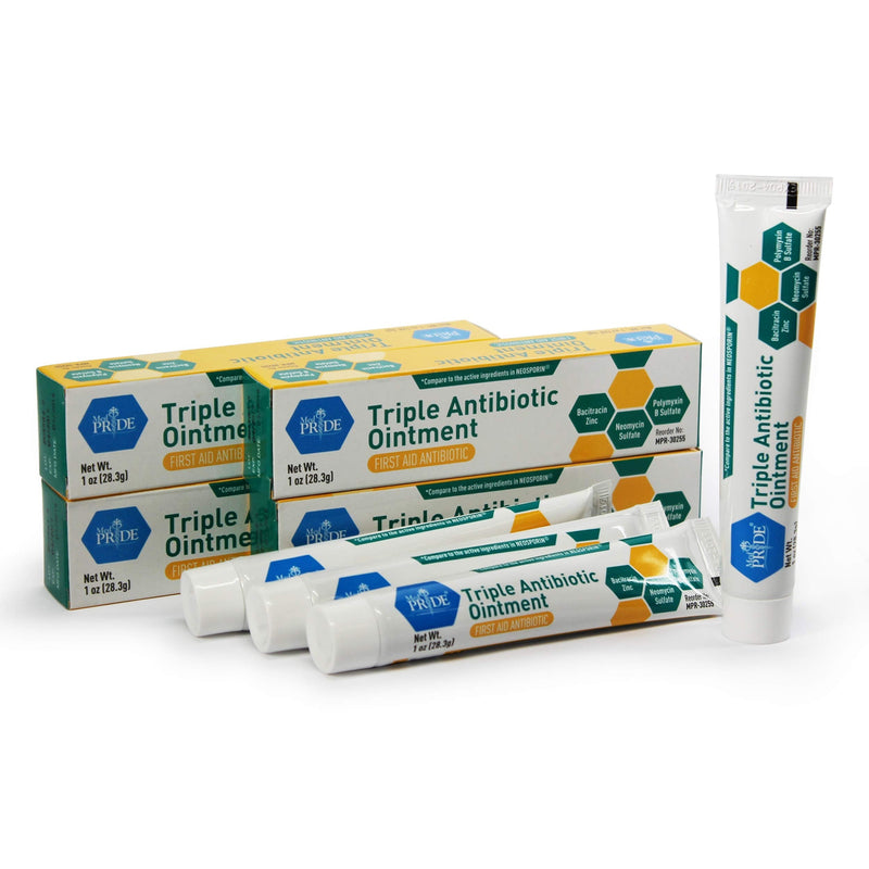 Medpride Triple Antibiotic Ointment [1 oz] 4-Pack | 24-Hour, First Aid Ointment for Minor Wounds, Scratches & Abrasions | Preventative Ointment with Zinc, Neomycin & Polymyxin - NewNest Australia