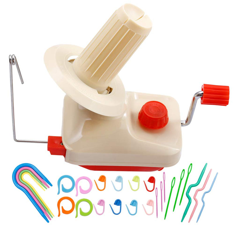 BUTUZE Yarn Ball Winder with 25 Pieces Stitch Knitting Needles,Convenient Ball Winder for Yarn,Yarn Swift and Ball Winder Combo with Easy Installation for Yarn Storage - NewNest Australia