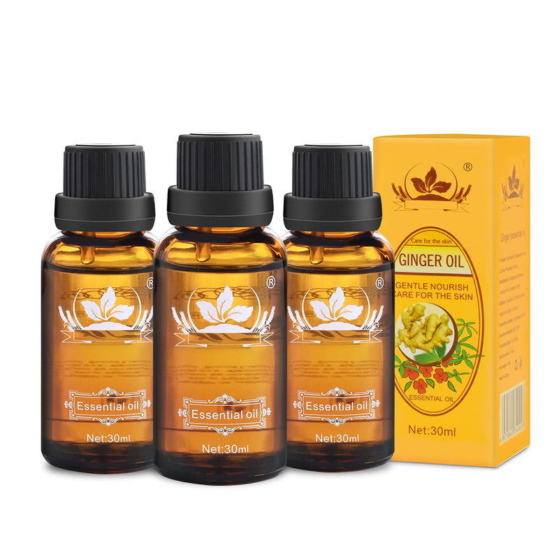 Ownest 3 Pack Ginger Massage Oil,100% Pure Natural Lymphatic Drainage Ginger Oil,SPA Massage Oils,Repelling Cold and Relaxing Active Oil-30ml - NewNest Australia
