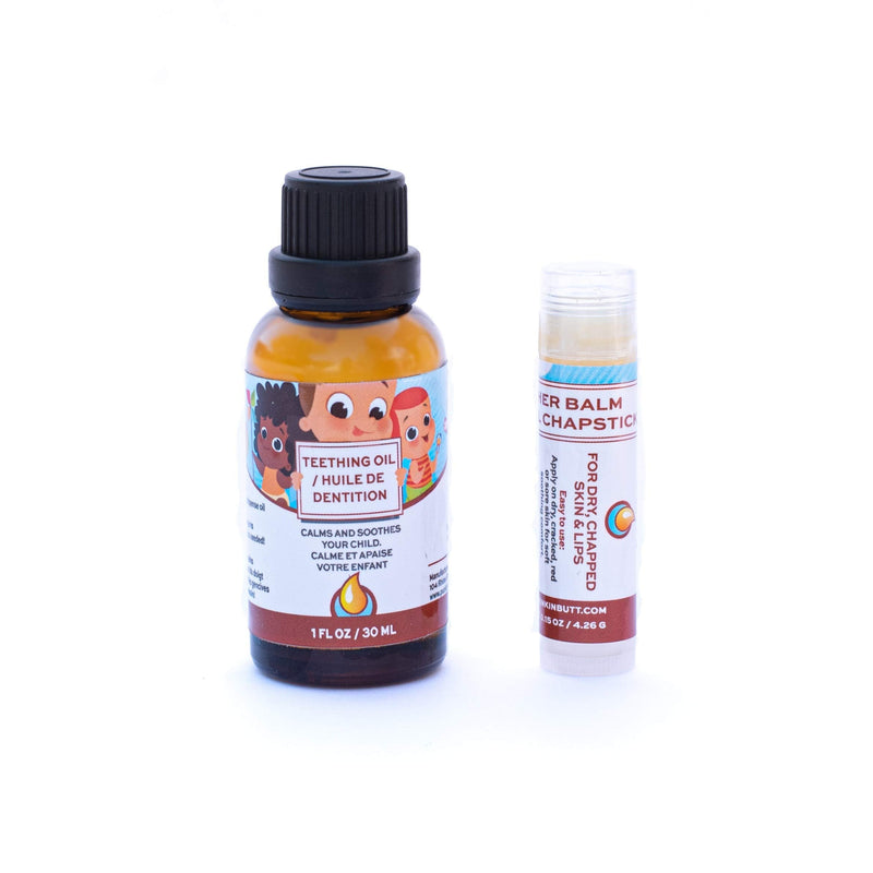 Punkin Butt Baby Teething Oil and Weather Lip Balm Bundle for Sore Gum Relief and Chapped Lips | All Natural, Organic, Safe for Infants, Chemical-Free | 1 Oz Oil - NewNest Australia