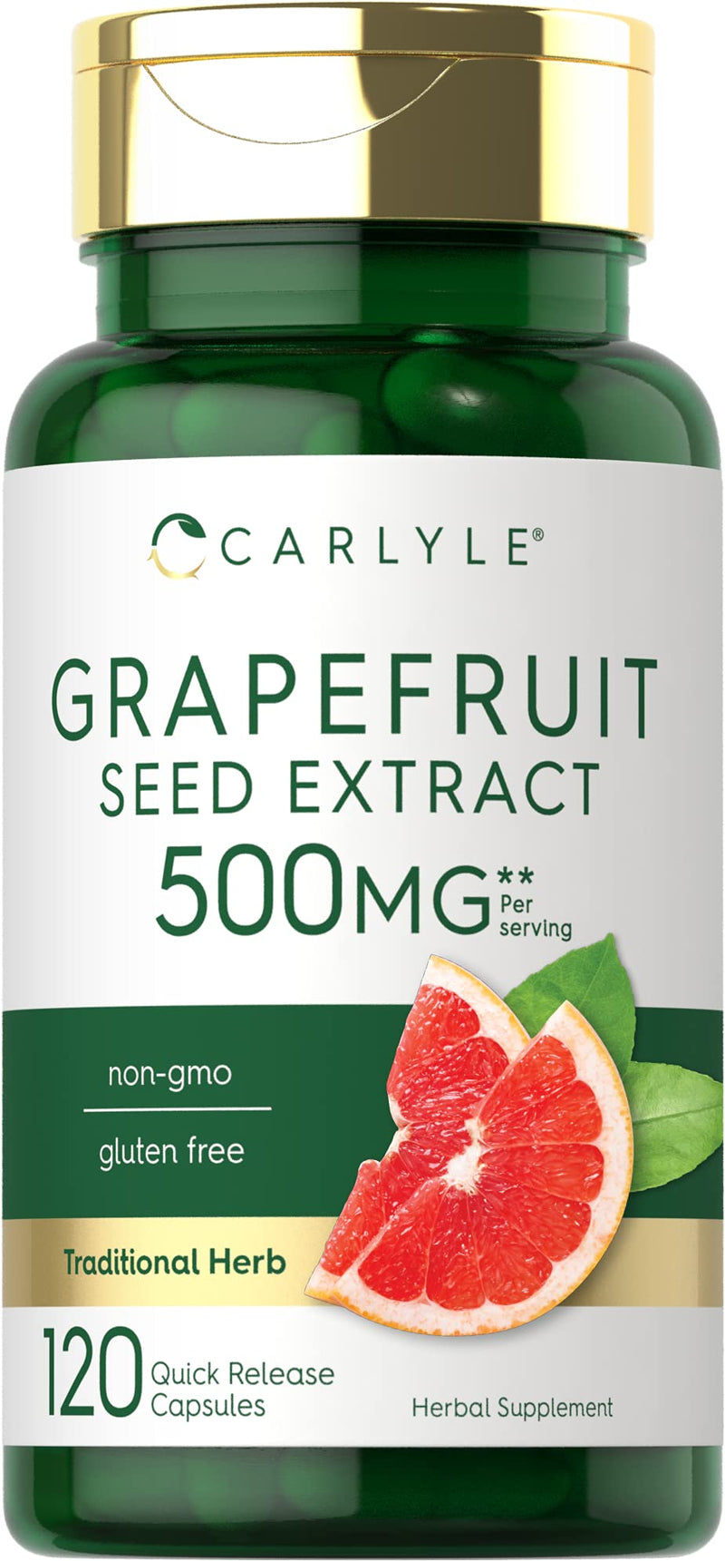 Grapefruit Seed Extract | 500 mg 120 Capsules | Maximum Strength | Non-GMO, Gluten Free | by Carlyle - NewNest Australia