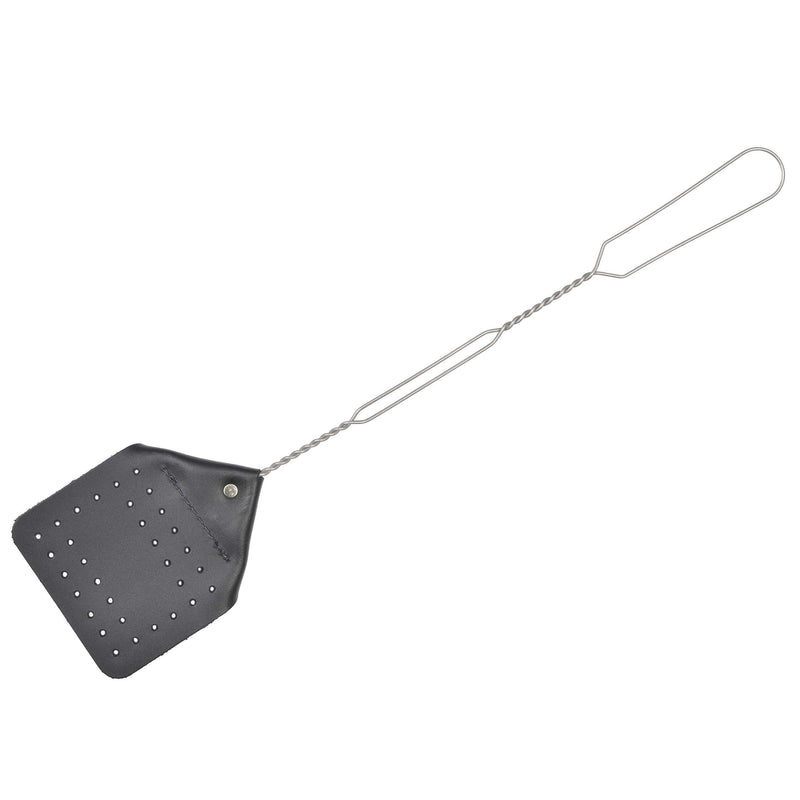 Amish Valley Products Leather Fly Swatter Handcrafted Wire Handle Flyswatter Choice of Color (Black) Black - NewNest Australia