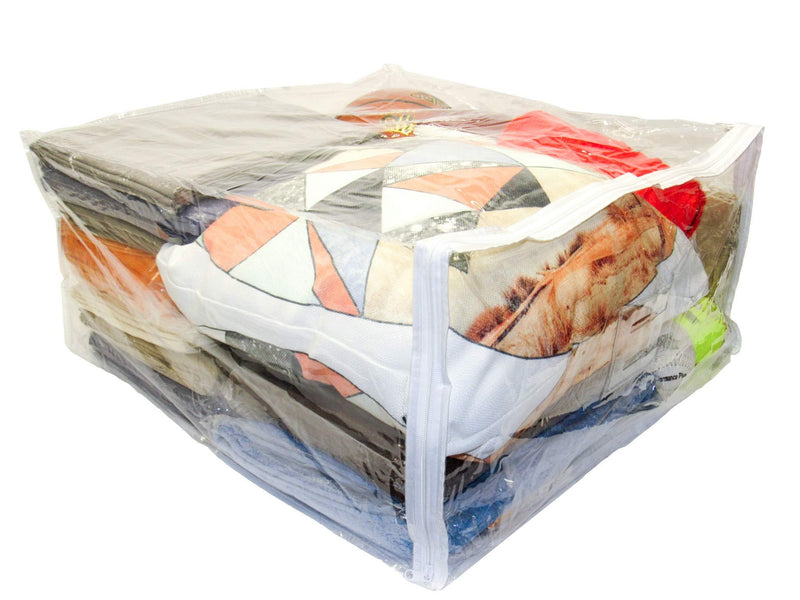 Clear Vinyl Zippered Storage Bags 23 x 23 x 12 Inch 10-Pack - NewNest Australia