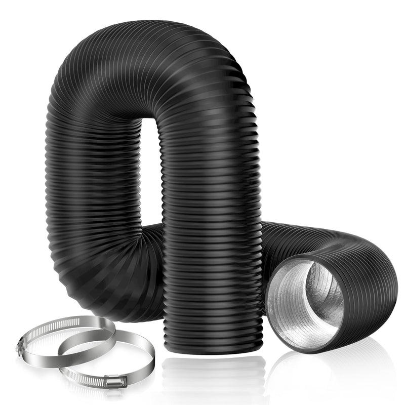 Dryer Vent Hose, 4'' Insulated Flexible Duct 16FT with 2 Duct Clamps, Heavy-Duty Three Layer Protection for HVAC Ventilation, Duct Fan Systems - NewNest Australia