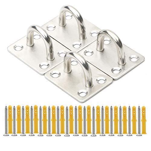 NewNest Australia - Pxyelec Stainless Steel Ceiling Hook Hanger, Screws Mount Ceiling Hook, Pack of 4 