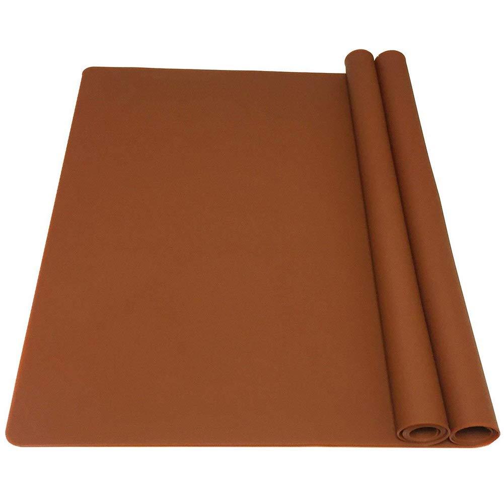 NewNest Australia - wellhouse 23.6" by 15.7" Extra Large Mulitpurpose Silicone Nonstick Pastry Mat Countertop Protector Heat Resistant Nonskid Table Mat(Coffee) Coffee 