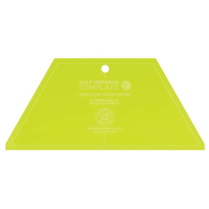 Acrylic Quilting Template, Half Hexagon | For Use with 10” Precut Fabric Squares | Layer Cake Patchwork Quilt Supplies for Cutting Patterns, Sewing, and DIY Blanket Making Projects - NewNest Australia
