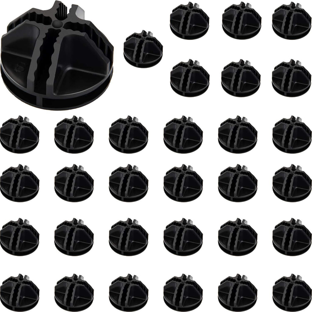 NewNest Australia - Jovitec 32 Pieces Plastic Connector Wire Grid Cube Organizer Connector for Modular Closet Storage Organizer and Wire Shelving (Black) Black 