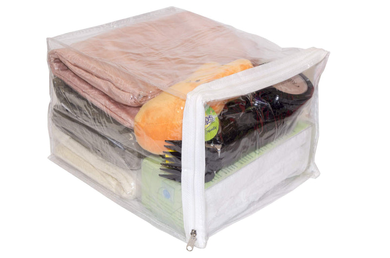 Clear Vinyl Zippered Storage Bags 9 x 11 x 7 Inch 10-Pack - NewNest Australia